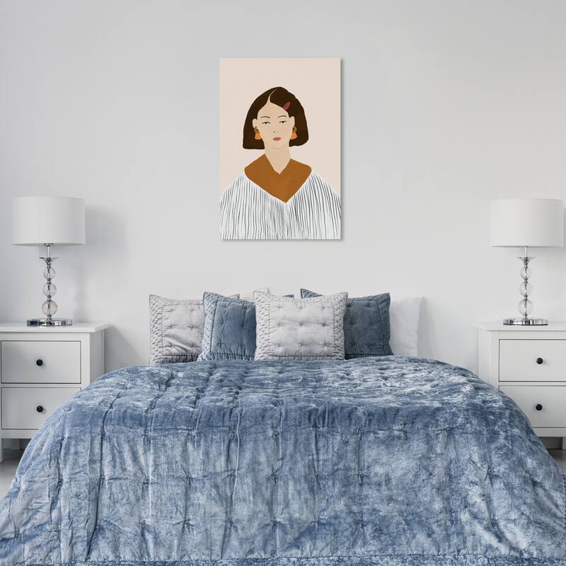 Wynwood Studio Canvas People and Portraits Hawaiian Girl Brown and Modern & Contemporary Wall Art Canvas Print - 36 x 24