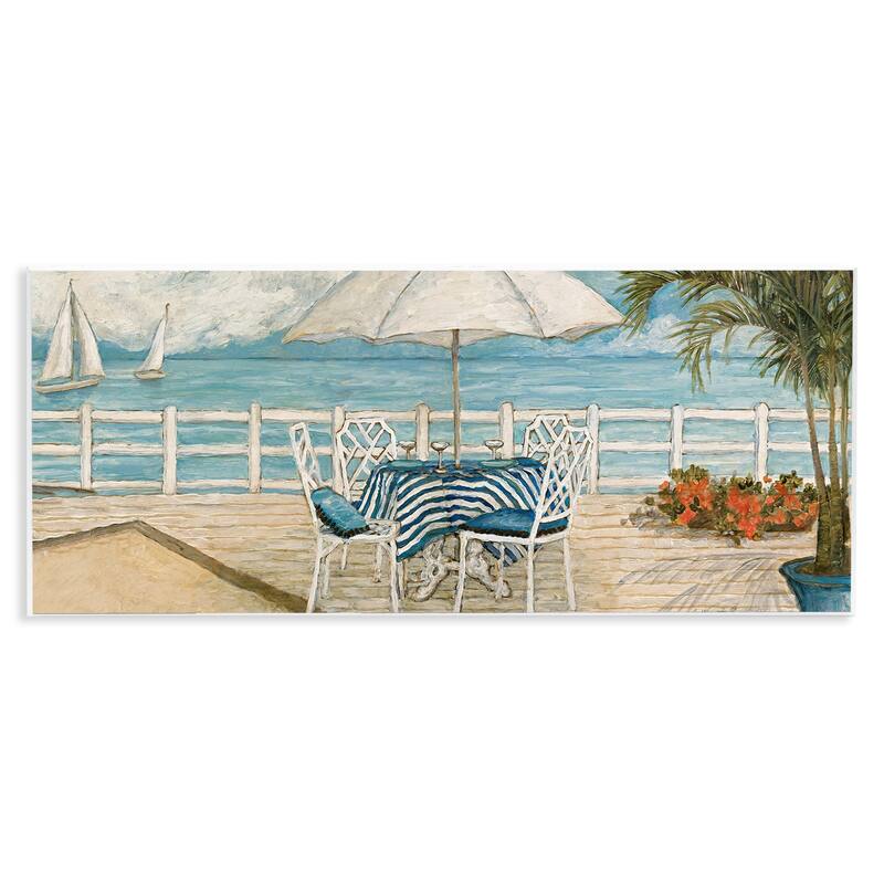 Stupell Coastal Restaurant Overlook Wall Plaque Art Design By Charlene Olson - 17 x 7