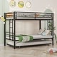 preview thumbnail 53 of 66, VECELO Twin Over Twin Metal Bunk Bed Frame for Kids Teens, Heavy Duty Noise-Free Platform Bed, Storage Space