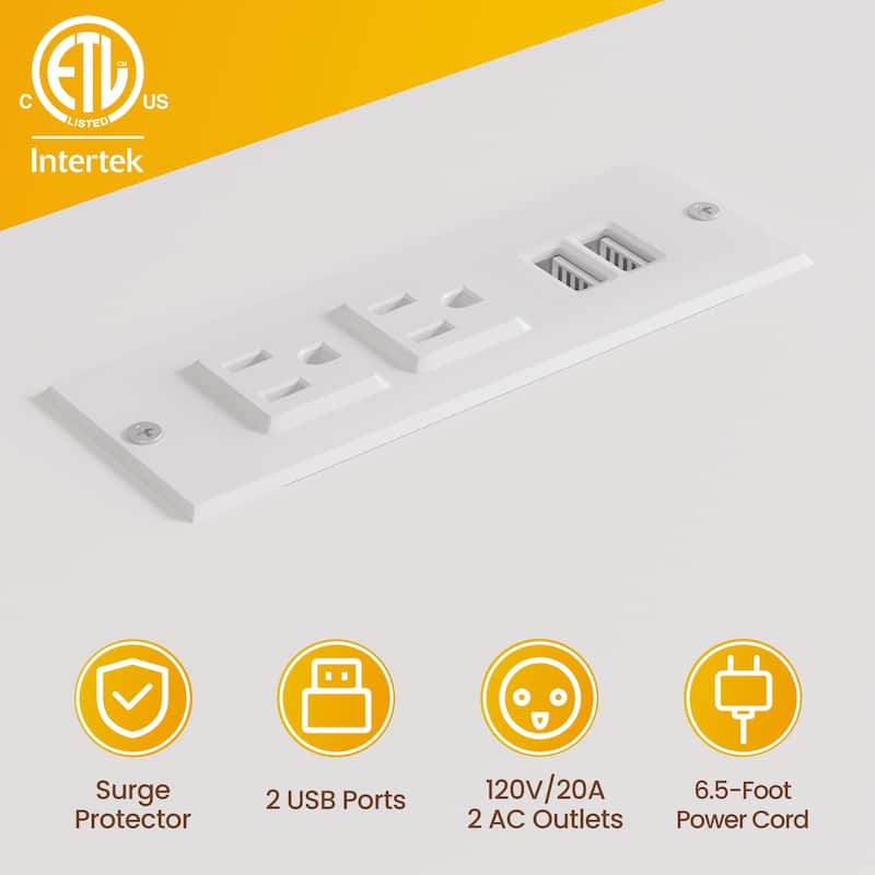 Fluted Nightstand with 2 Drawers, Set of 2