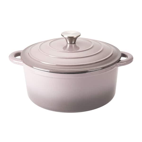 slide 1 of 5, Hamilton Beach 5.5 Quart Enameled Cast Iron Covered Round Dutch Oven Pot, Gray