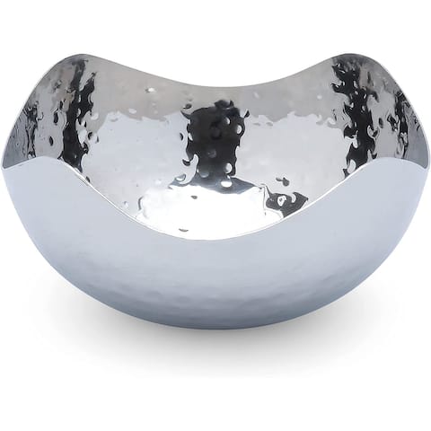 Berkware Shiny Hammered Stainless Steel Decorative Bowl