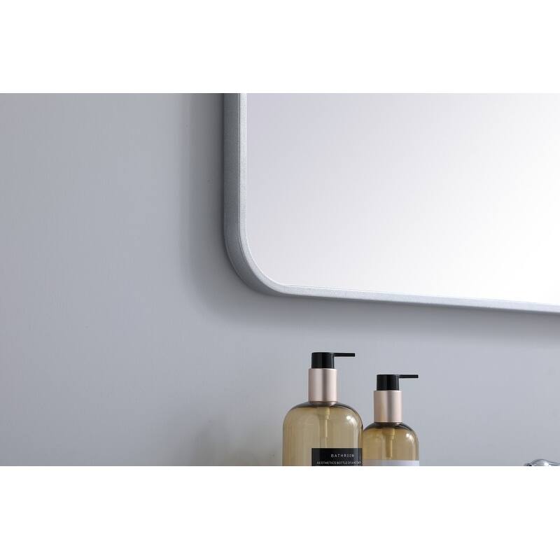 Ezra Soft Corner Metal Rectangular Mirror