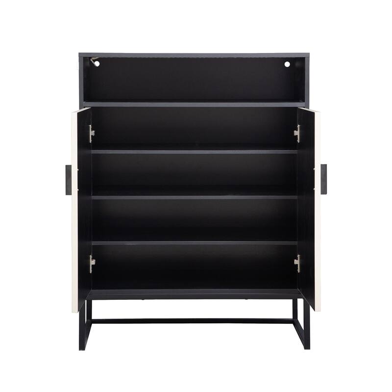 5-Tier Shoe Storage Cabinet,Shoe Cabinet w/Doors Modern Shoe Organizer