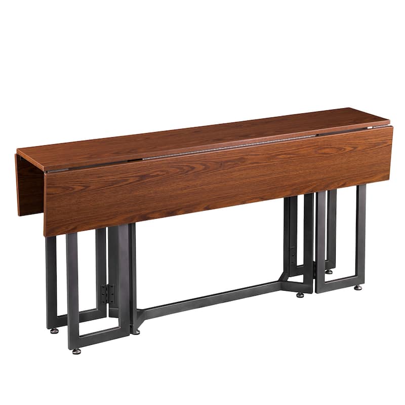 SEI Furniture Driness Drop Leaf Console to Dining Table - Black