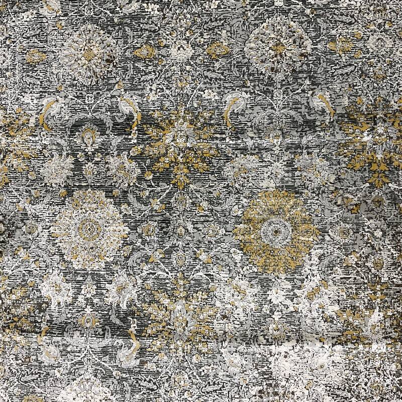 HERAT ORIENTAL Abstract Floral Design Wool & Silk Rug - 5'3" x 7'7"
