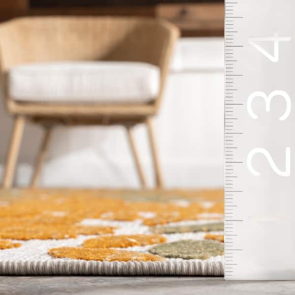 dimension image slide 0 of 3, Nuloom Ronda Bold Floral Indoor/Outdoor Area Rug