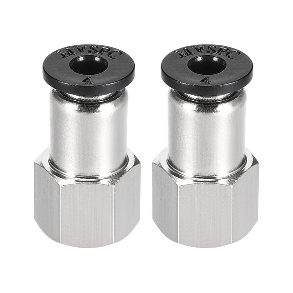 2Pcs 5/32" Tube 1/8NPT Female Thread 2 Ways Quick Coupler Fittings 