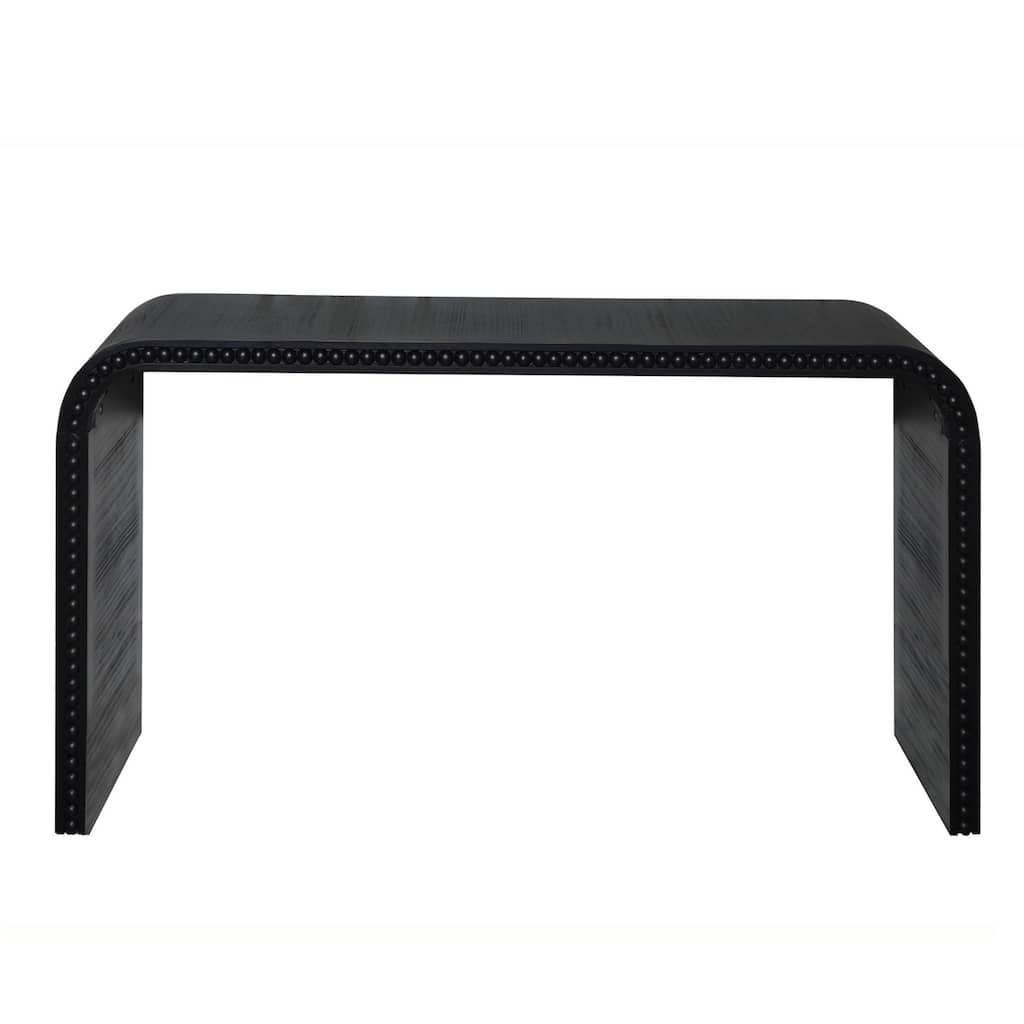 59" Extra Long Wooden Entryway Sofa Table with Wood Beads Decoration