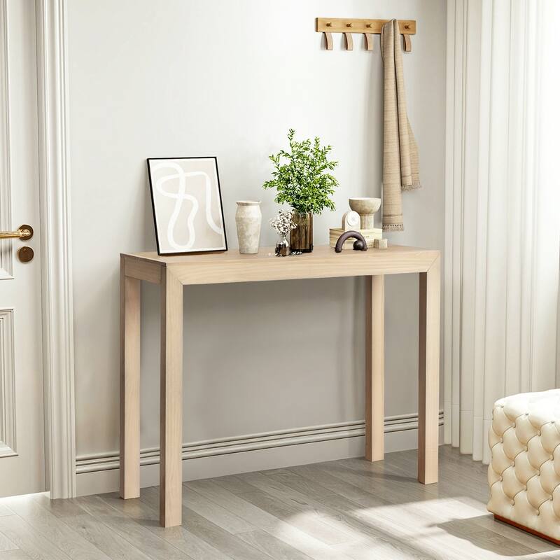 Pinewood Entryway Table Console with Sturdy Surface 220 lbs - 46.1 x 11.8 x 31.9 in
