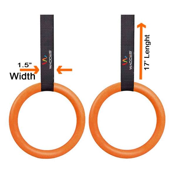 Shop Wacces Gymnastic Rings With Straps Crossfit Strength Exercise