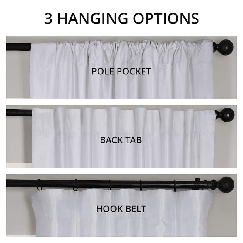 Exclusive Fabrics Textured Faux Dupioni Silk Thermal Blackout Curtains (1 Panel)