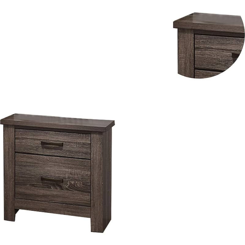 Wooden Nightstand Bedside Table 2x Drawers Storage bedroom Furniture