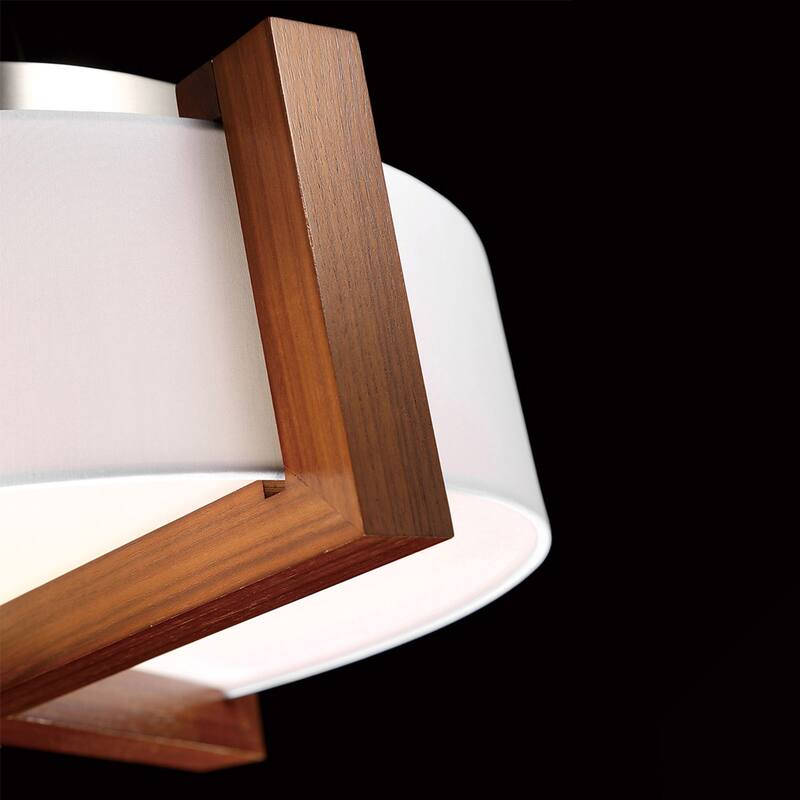 Segment 21in LED Flush Mount 3000K in Dark Walnut - 22
