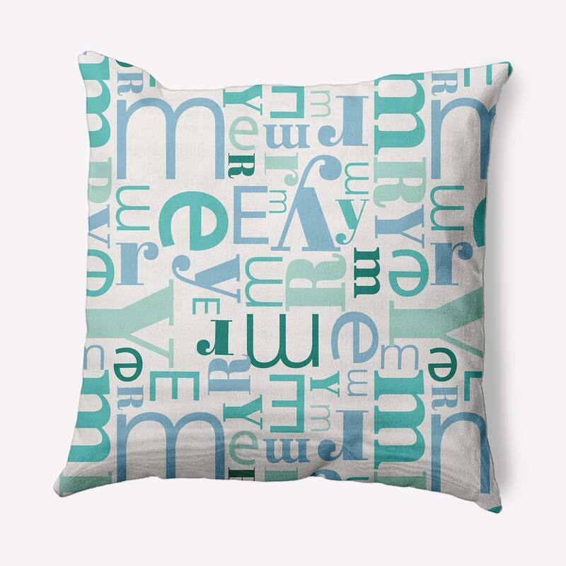 Crazy Merry Christmas Soft Spun Polyester Decorative Throw Pillow - 16 x 16 - Snow