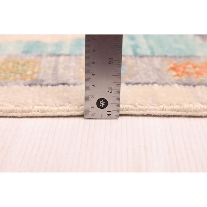 ECARPETGALLERY Hand-knotted Modern Oushak Ivory Wool Rug - 10'2 x 13'10