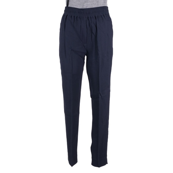 womens navy tapered trousers