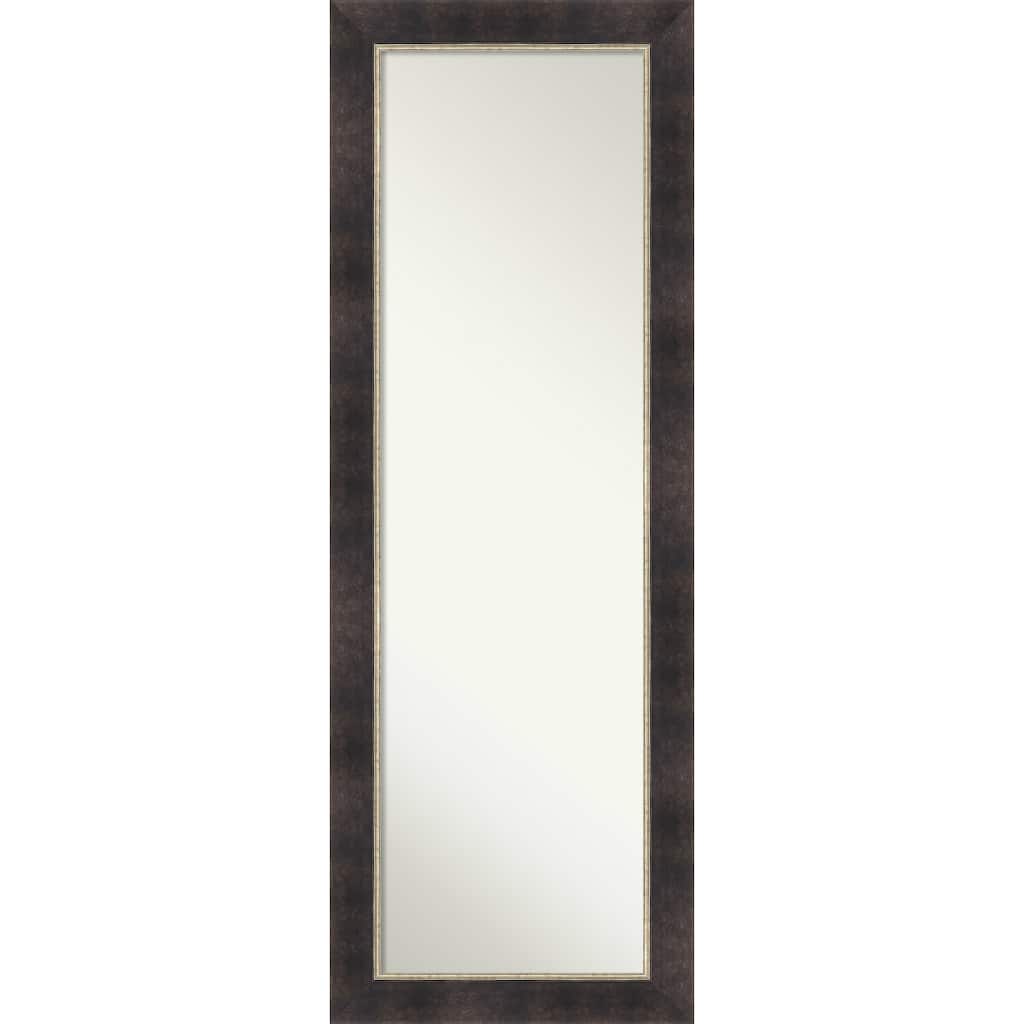Odin Non-Beveled Framed Full-Length On the Door Mirror - Odin Antique Bronze - 19 x 53 in