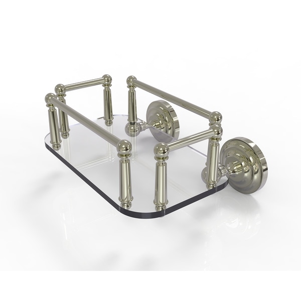 Allied Brass Que New Collection Wall Mounted Glass Guest Towel Tray