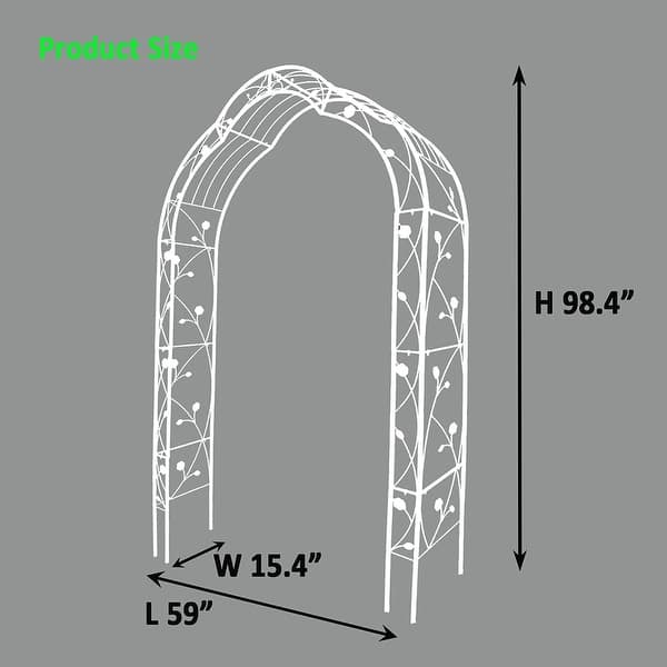 Metal Garden Arch Garden Arbor Trellis Climbing Plants Support Arch ...