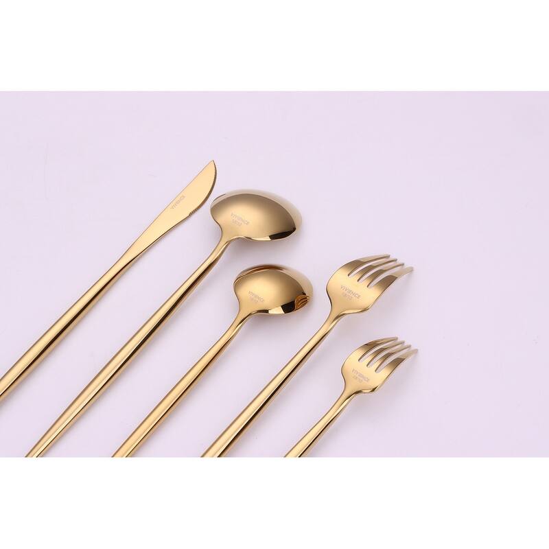 20 Pc Flatware Set Gold - Service For 4 - 20 Pc