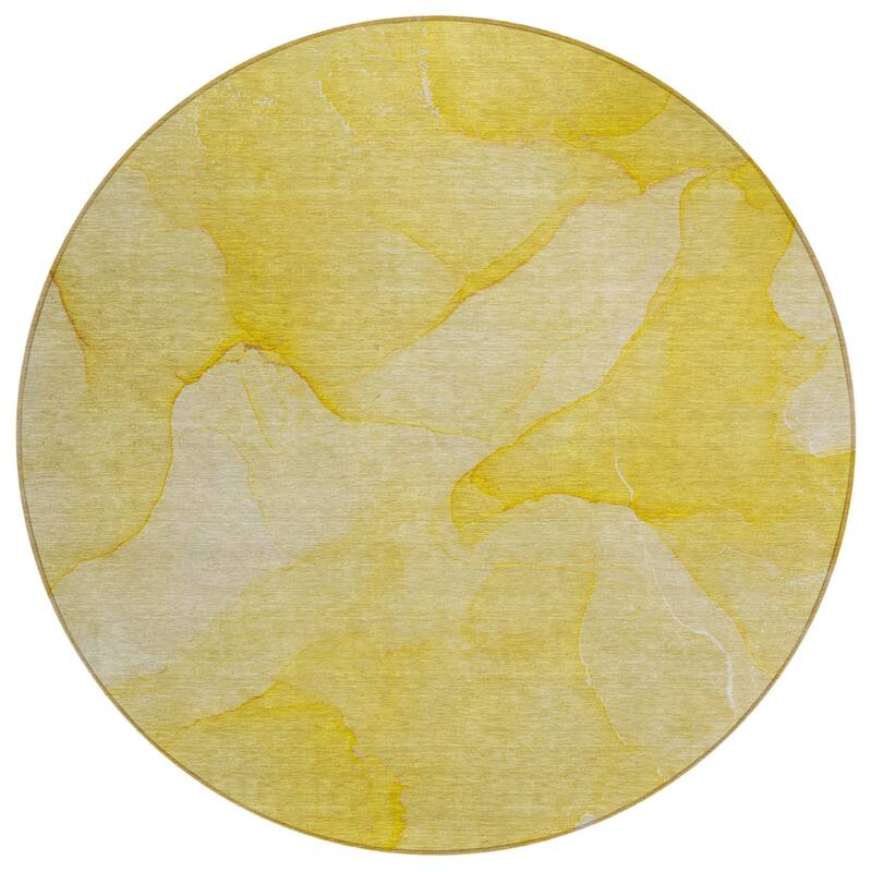 Dax Modern Art-Inspired Weather Resistant Blended Style Outdoor Rug
