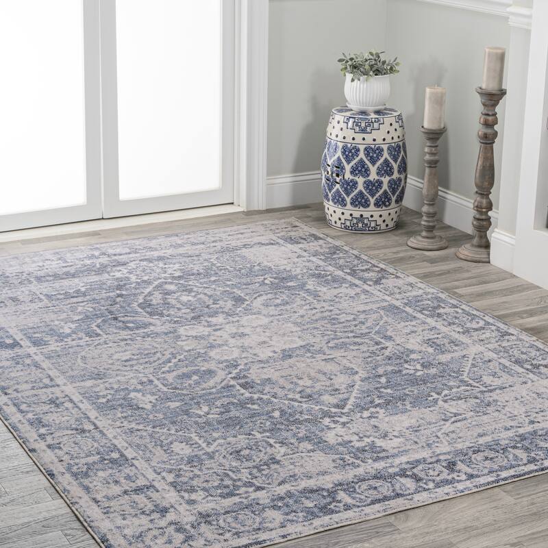 JONATHAN Y Shaemus Global Medallion Low-Pile Machine-Washable Area Rug