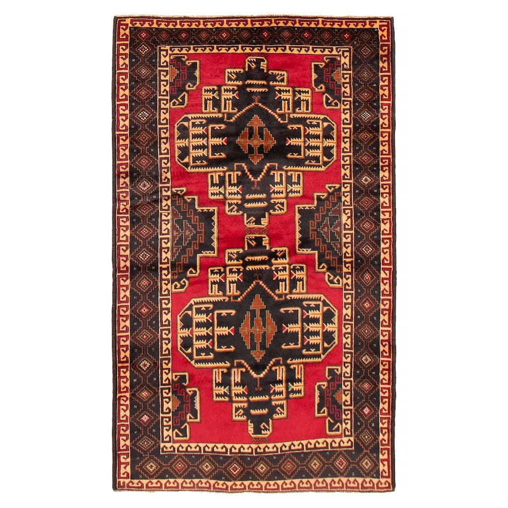 Teimani Red Rug 3'10" x 6'7" - 3'10 x 6'7