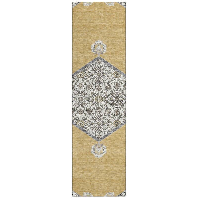 Machine Washable Indoor/ Outdoor Traditional Chantille Rug