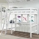 preview thumbnail 26 of 67, Hillsdale Caspian Wood Twin Loft Bed with Desk White