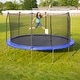 preview thumbnail 2 of 4, Skywalker Trampolines Blue 15-foot Round Trampoline with Enclosure