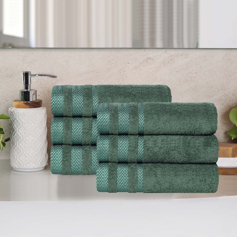 Superior Hays Cotton Soft Medium Weight Hand Towel Set of 6