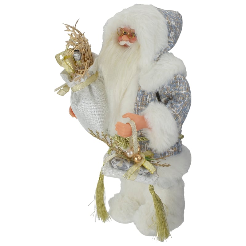 Winter Frost Santa Claus Standing Christmas Figure - 12"