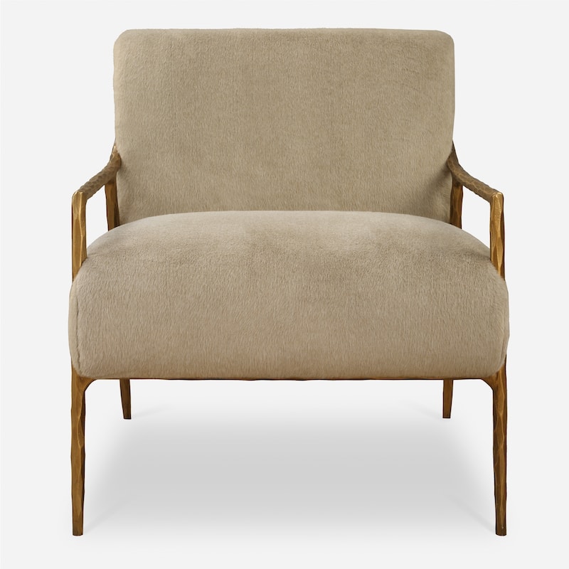 Uttermost Kashmir Aged Gold Accent Chair - 32" H x 26.5" W x 29" D