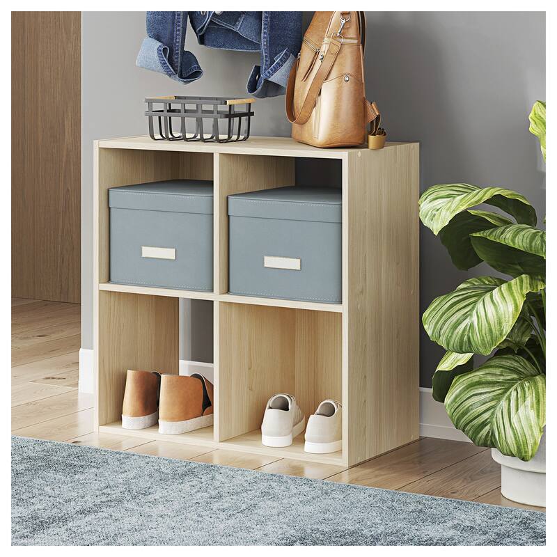 Signature Design by Ashley Piperton Brown 4 Cube Organizer - 24" W x 12" D x 24" H - 24" W x 12" D x 24" H - Brown