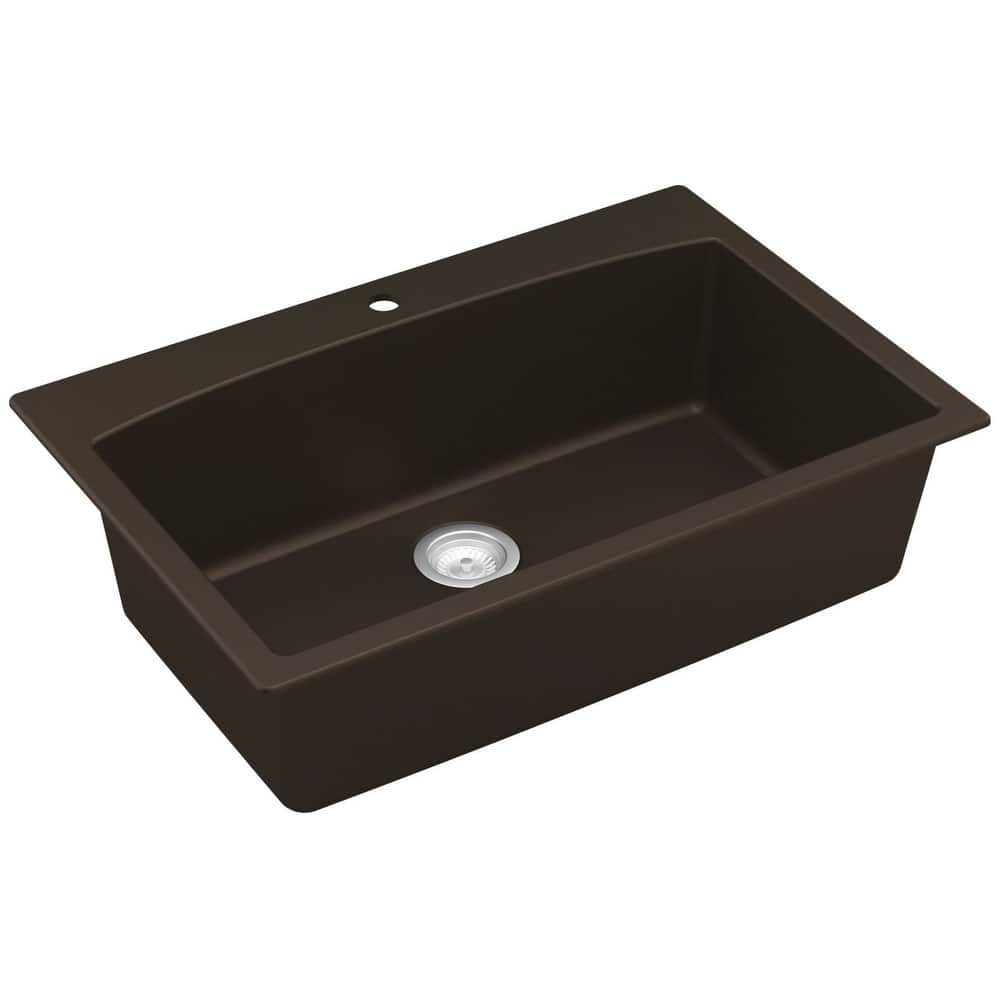 Karran USA QT-712 Quartz QT 33" Drop In Single Basin Quartz Composite