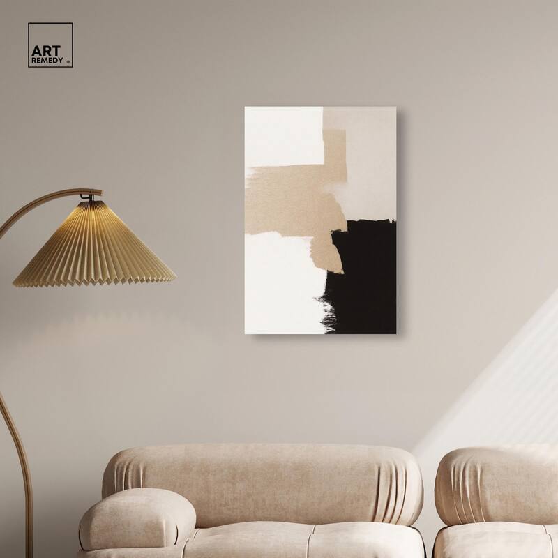 Beige and Black II Canvas by Art Remedy, Gallery Wrapped