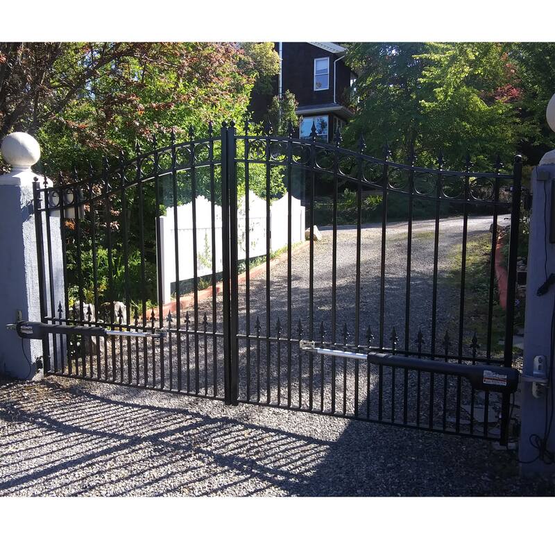 ALEKO Steel Dual Prague Style Driveway 16 ft Gate with Pedestrian Gate - 16 ft x 6 ft / 5 ft x 4 ft