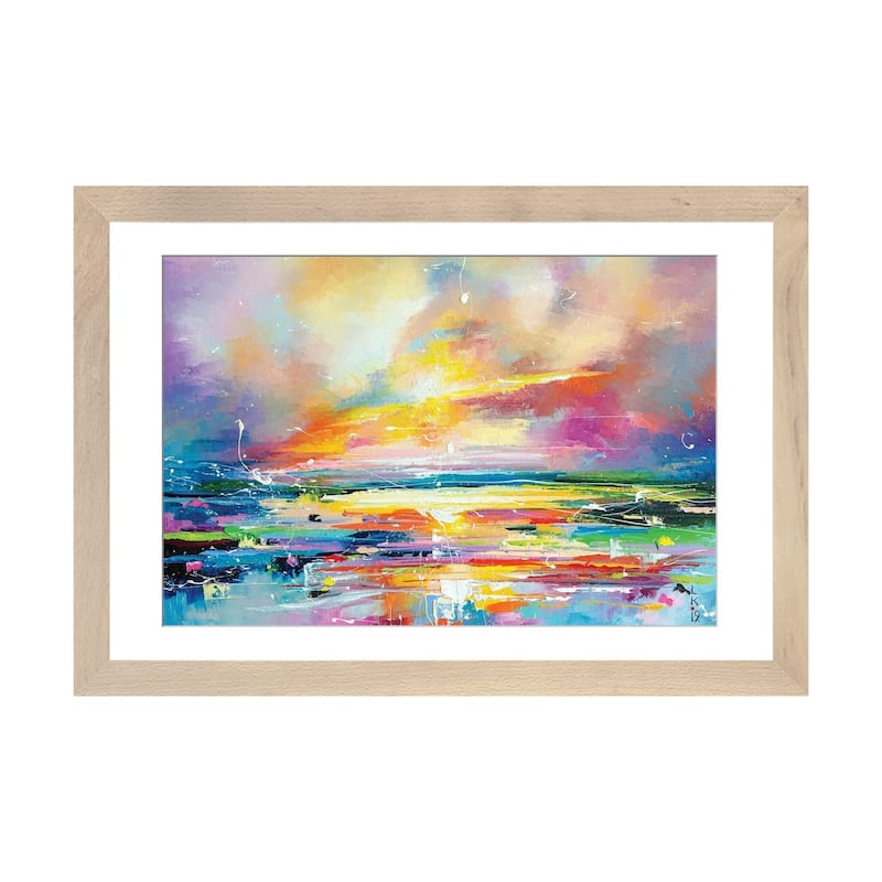 iCanvas "Seasunset" by KuptsovaArt - Natural - 16x24x1