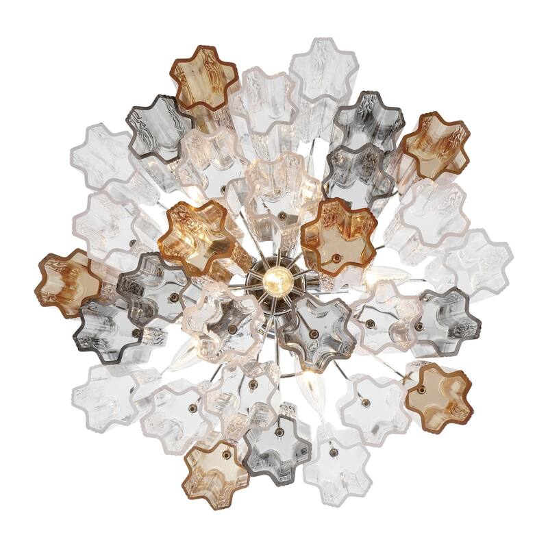 Crystorama Lighting Group ADD-306-AU Addis 6 Light 20" Wide Waterfall
