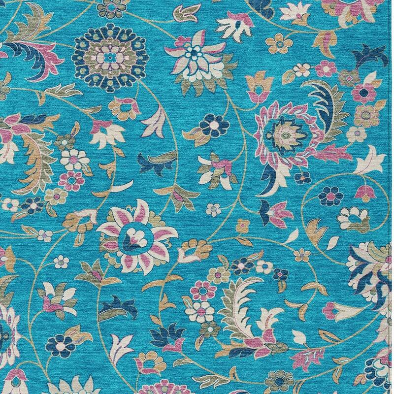 HomeRoots Floral Transitional Rectangle Outdoor Rug