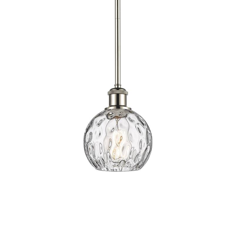 Innovations Lighting 516-1S-8-6 Athens Pendant Athens 6" Wide Mini - Polished Nickel / Clear Water Glass