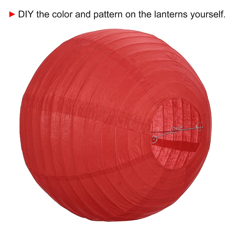 6pcs 16 Inch Folding Hanging Paper Lanterns for Wedding Home Party