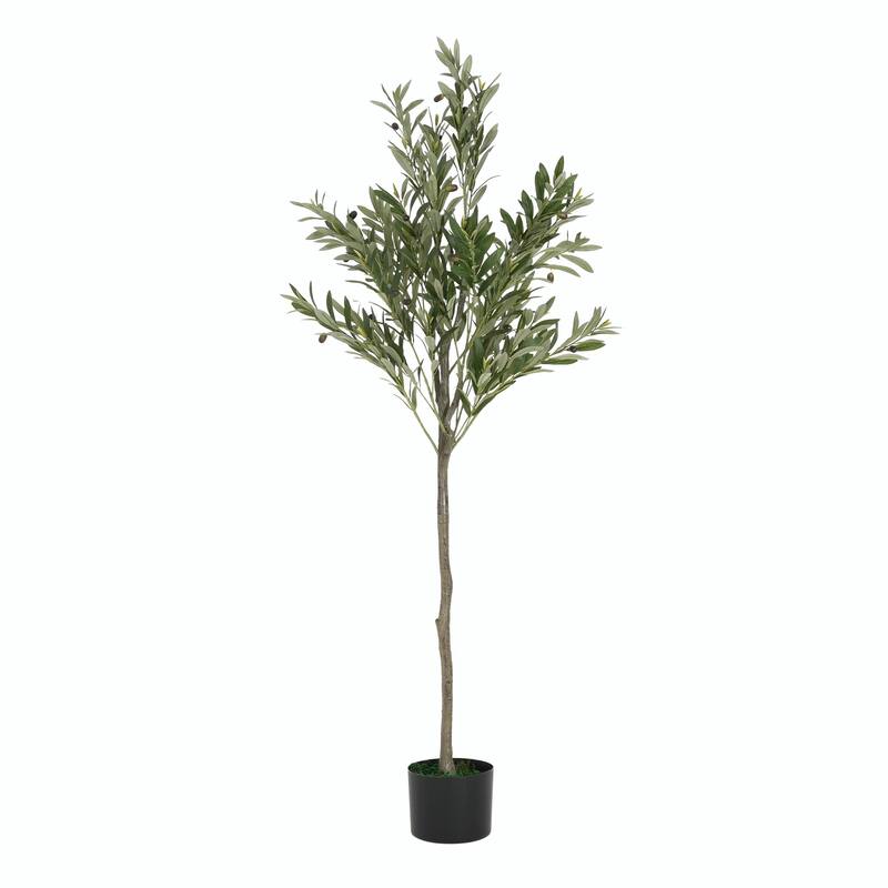 66" Artificial Olive Tree with Decorative Pot