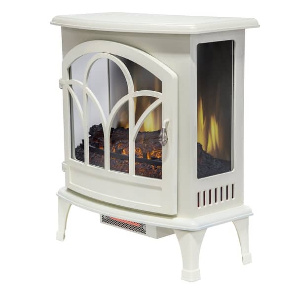 Muskoka 25-in Curved Front Infrared Panoramic Electric Stove in White