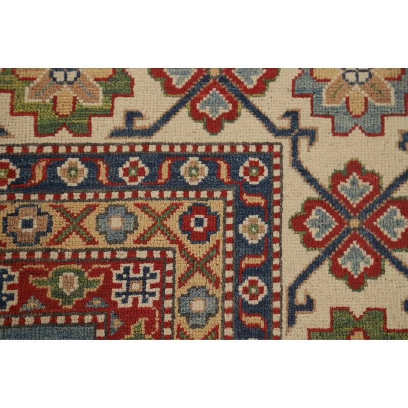 Light Blue Kazak Oriental Area Rug Hand-Knotted Wool Carpet - 8'4" x 11'8"