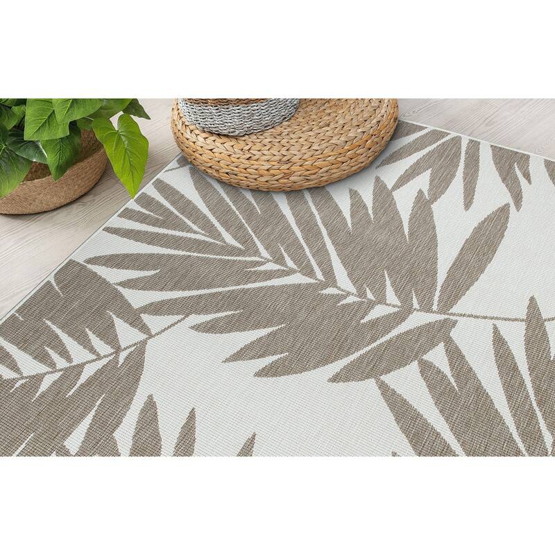 World Rug Gallery Floral Nature Inspired Indoor/Outdoor Area Rug