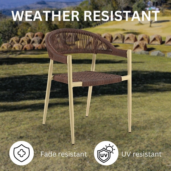 Rattan wicker rope chair discount
