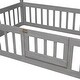 preview thumbnail 35 of 34, Merax Wood House Bed with Fence and Door