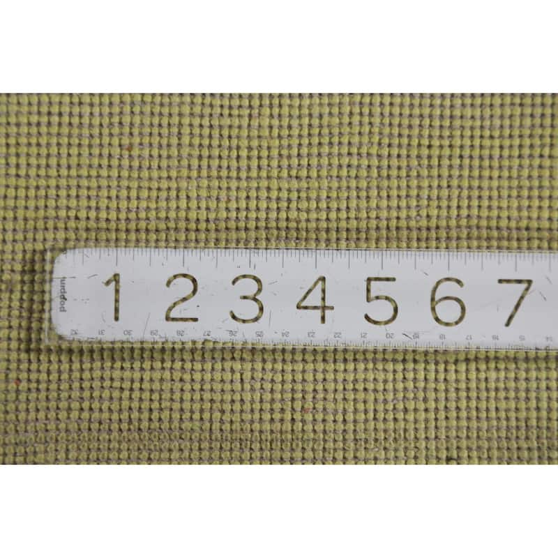 Hand Knotted Oriental 100% Wool Carpet Modern Solid Green Gabbeh Area Rug - 12' 2'' X 9' 5''